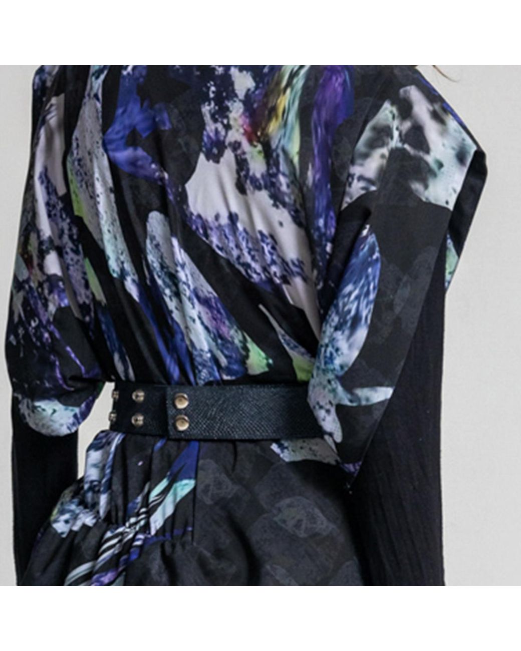 ARTISTA Blue Dark Shell Asymmetric Maxi Dress