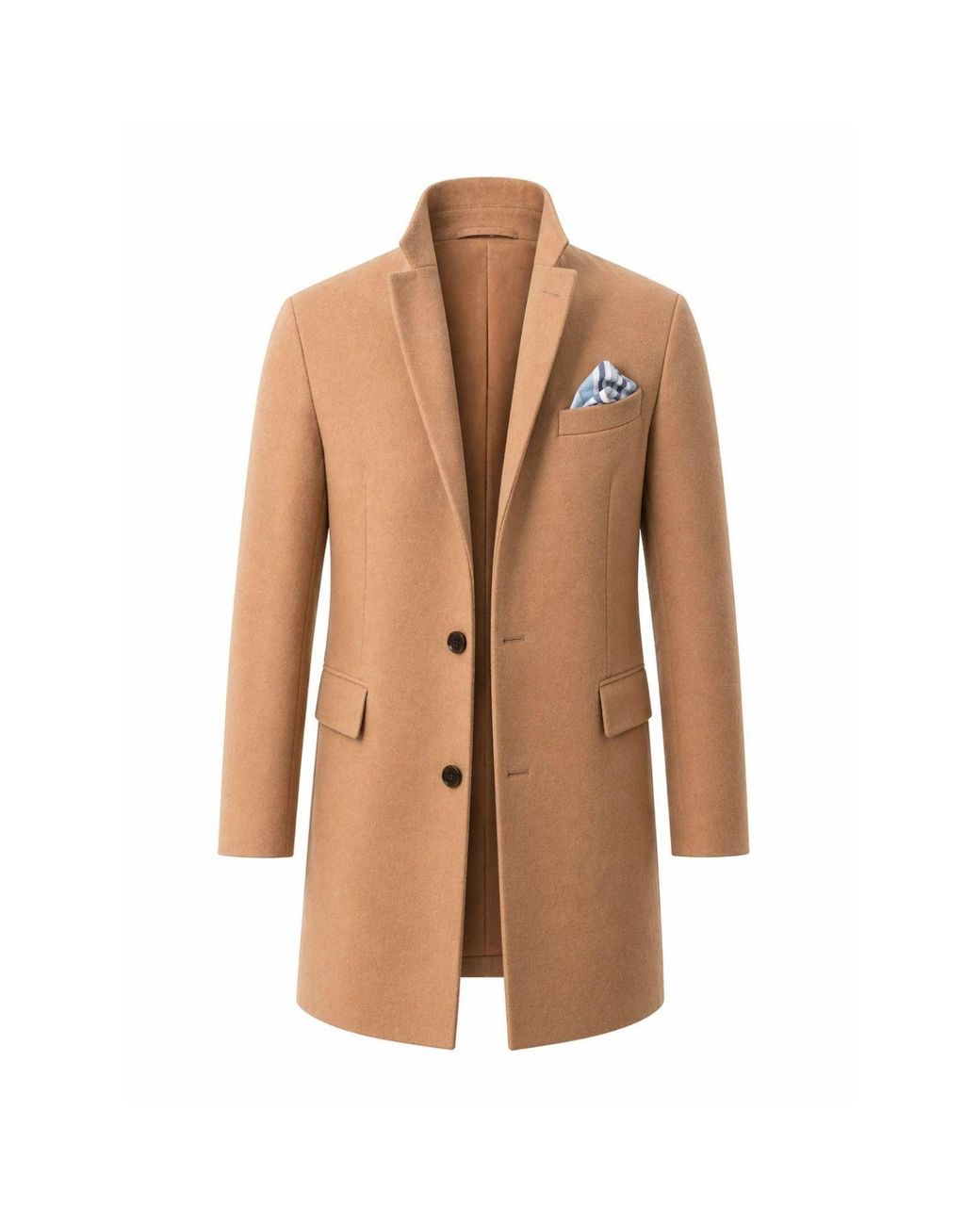 Koy Clothing Brown Neutrals Wool & Cashmere Overcoat for men