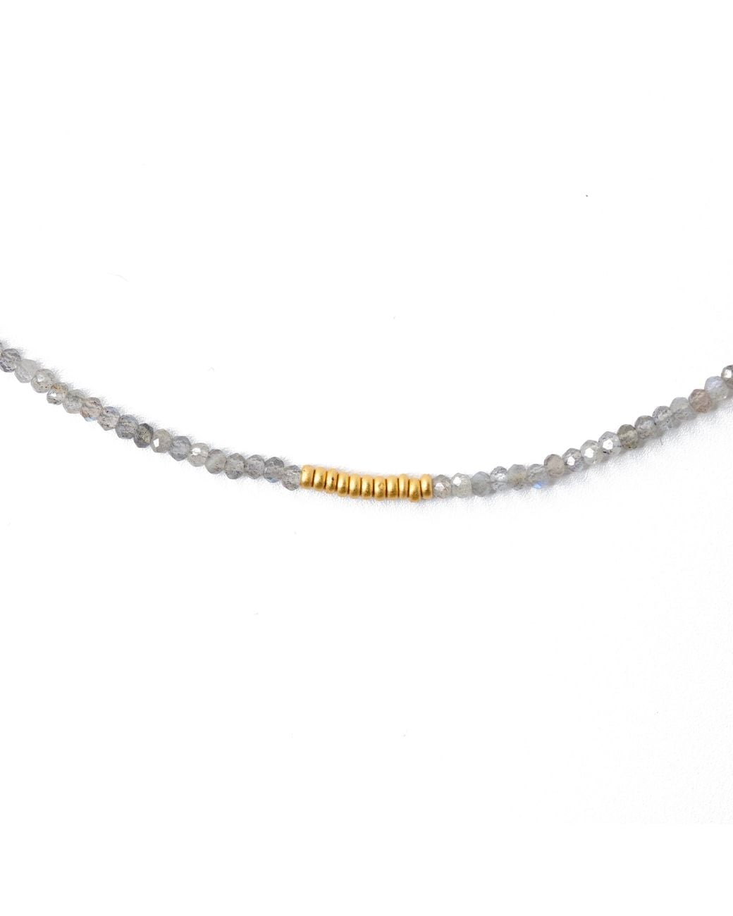 Bombyx House Metallic Tiny Labradorite Cluster Necklace