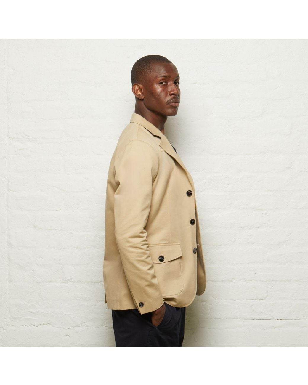 Guards London Natural Neutrals Ballard Cotton Blazer for men