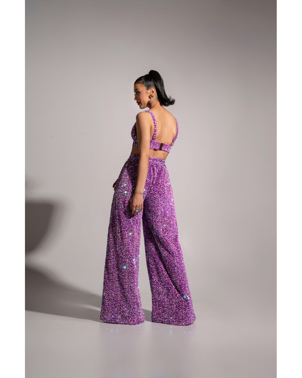 Ofuure Purple ' / Liza Sequin Bra Top