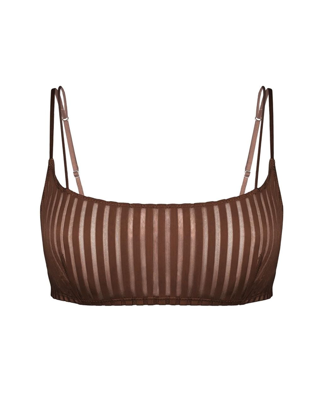 MONIQUE MORIN LINGERIE Brown Vertigo Bralette Cocoa