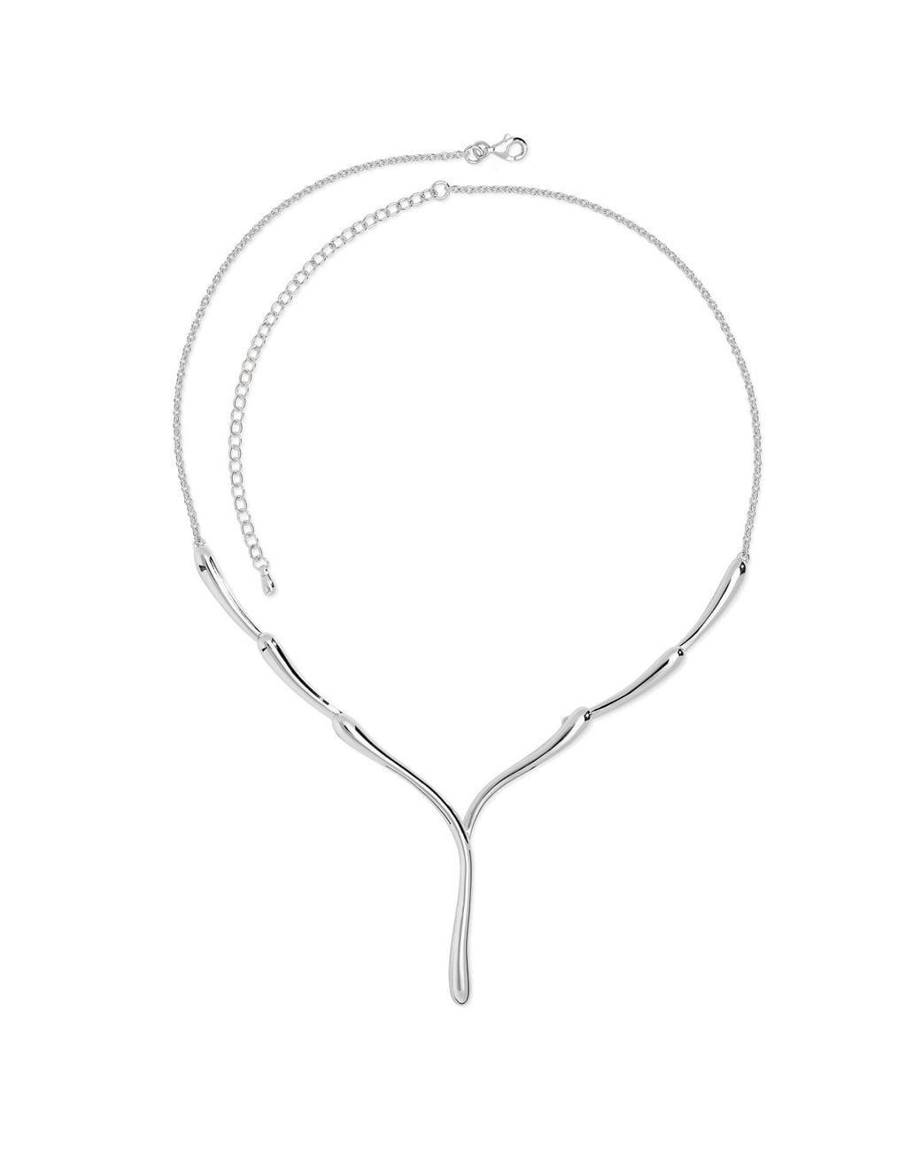Lucy Quartermaine Metallic Sterling Single Melting Necklace