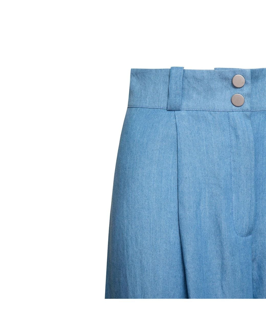 Audrey Vallens Blue Denim Tencel Trouser