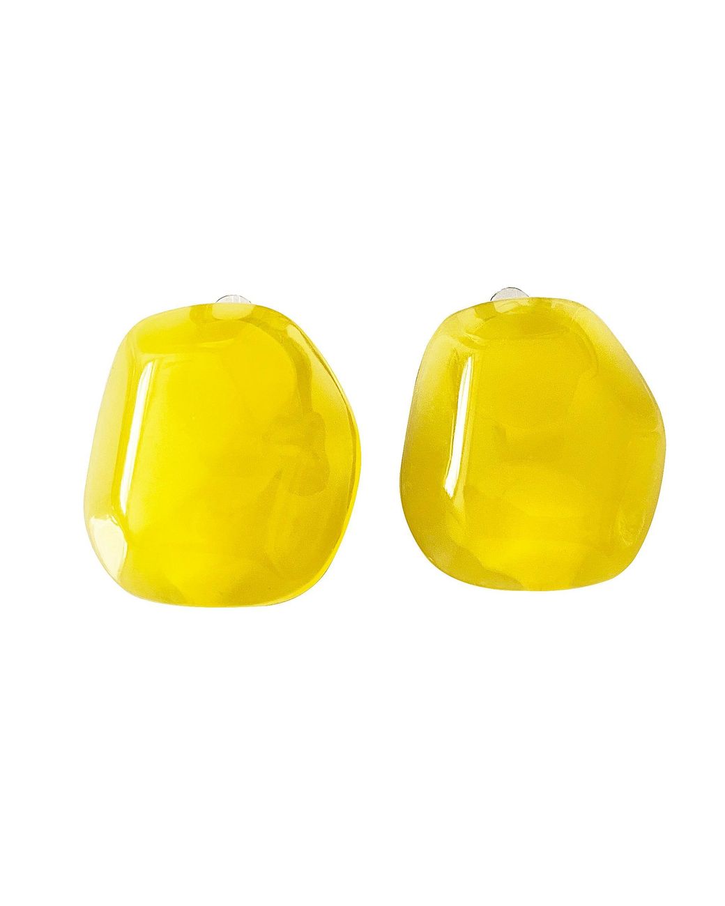 Smilla Brav Yellow Clip-On Earrings Lemon Glow