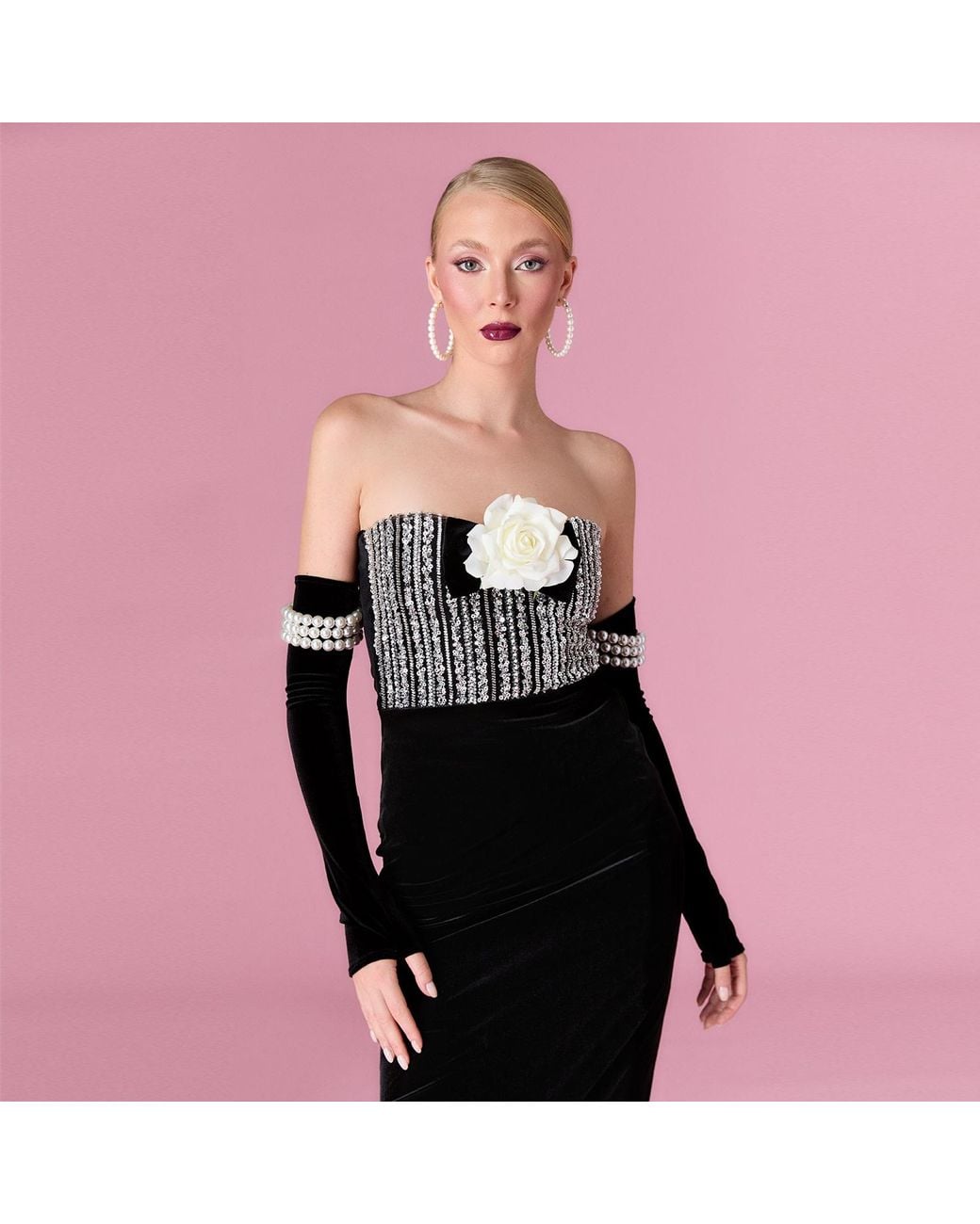 Nur Karaata Black Isadora Dress