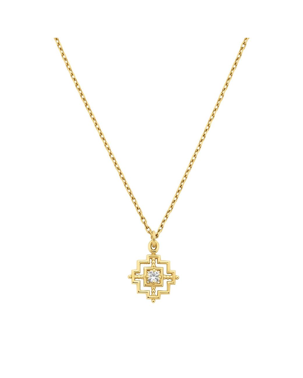 Zoe & Morgan Metallic Centred Necklace Zircon