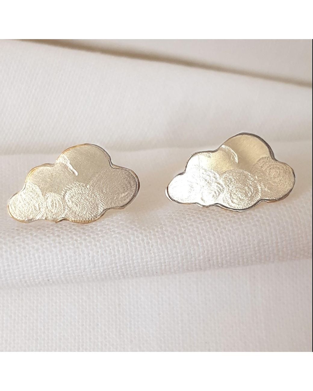 Lily Flo Jewellery Metallic Cloud 9 Earrings On Sterling