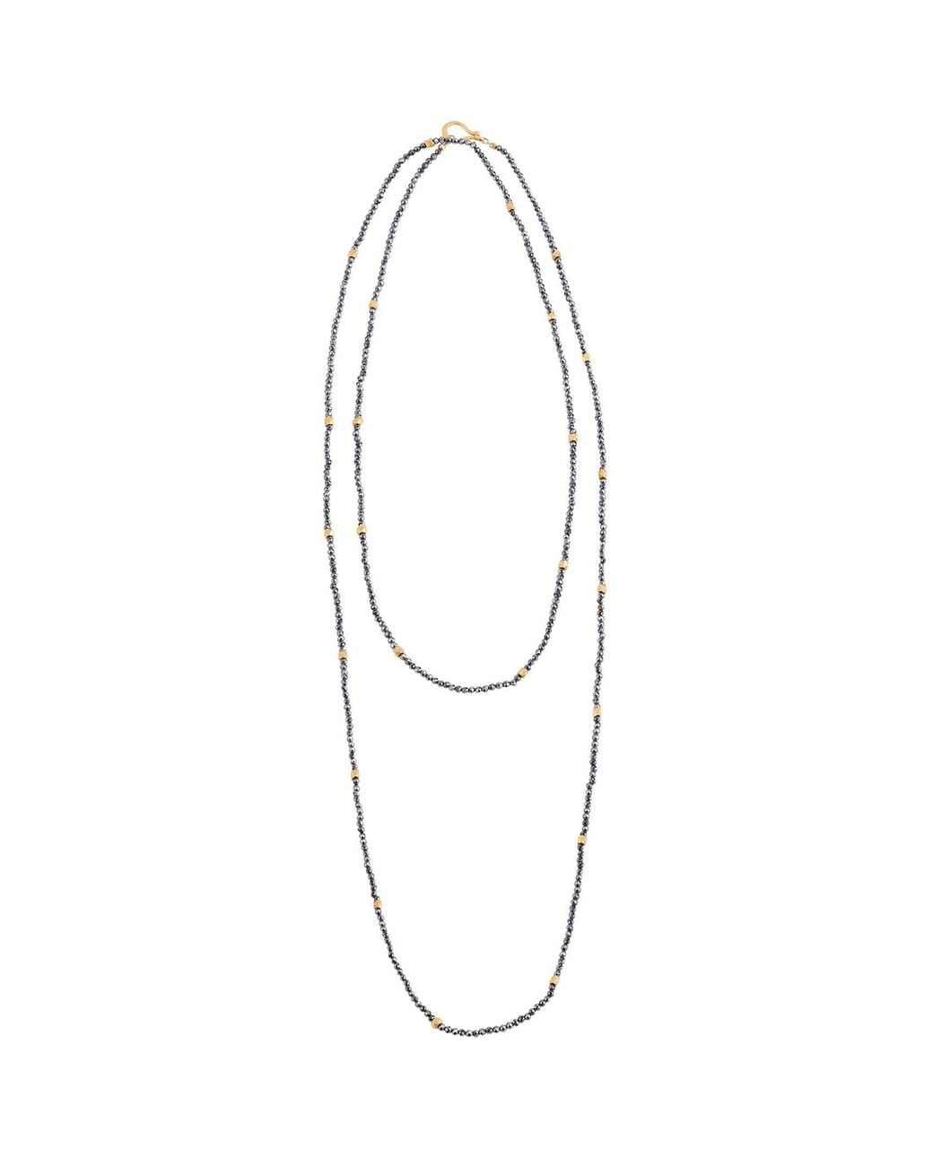 Opium Jewels Metallic Long Necklace Strand