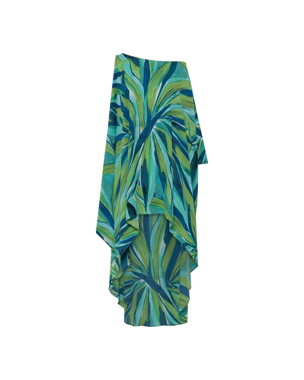 Belyed Handcraft Green Artemis Verde – Chiffon Tunic Dress & Beach Cover-Up By Belyed