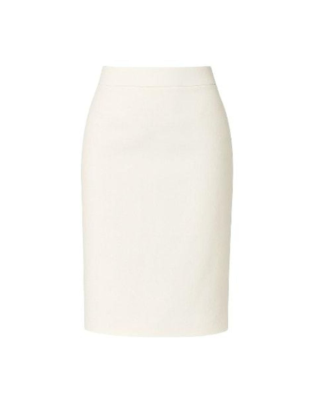 Conquista White Neutrals Cream Pencil Skirt By Fashion