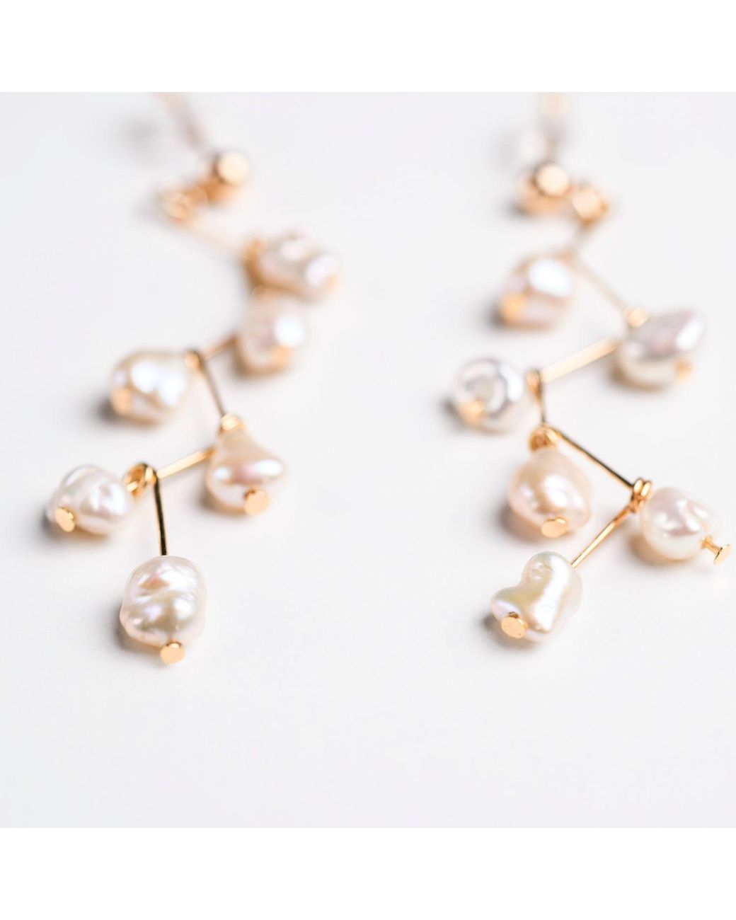 Heartfelt Layers Metallic Tree Branch Chandelier Earrings