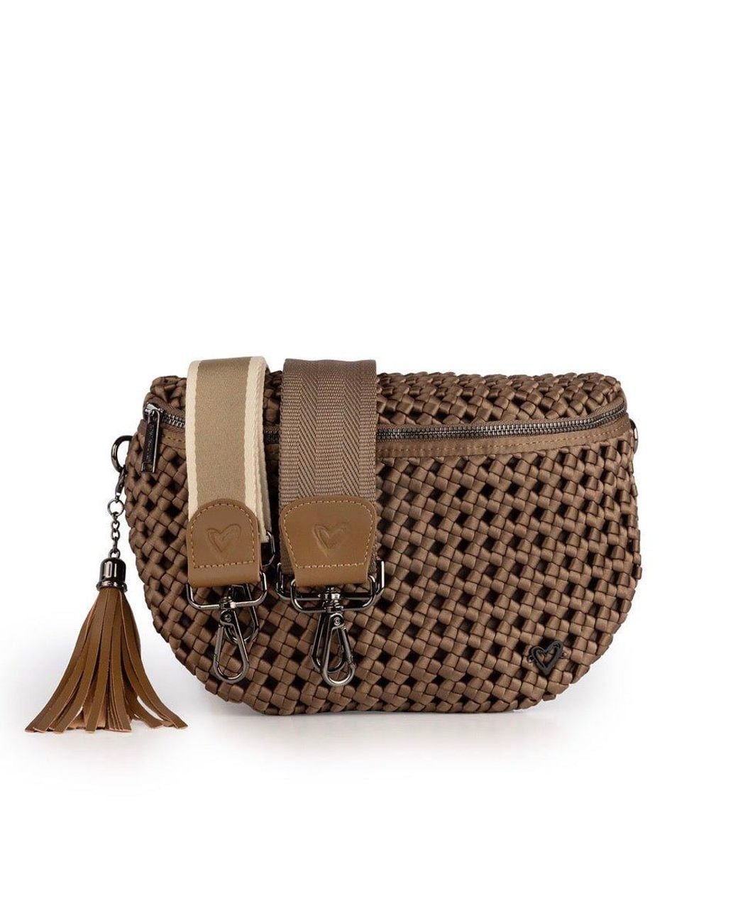 Prenelove Metallic New: Lambton Woven Hand Knotted Crossbody Bag