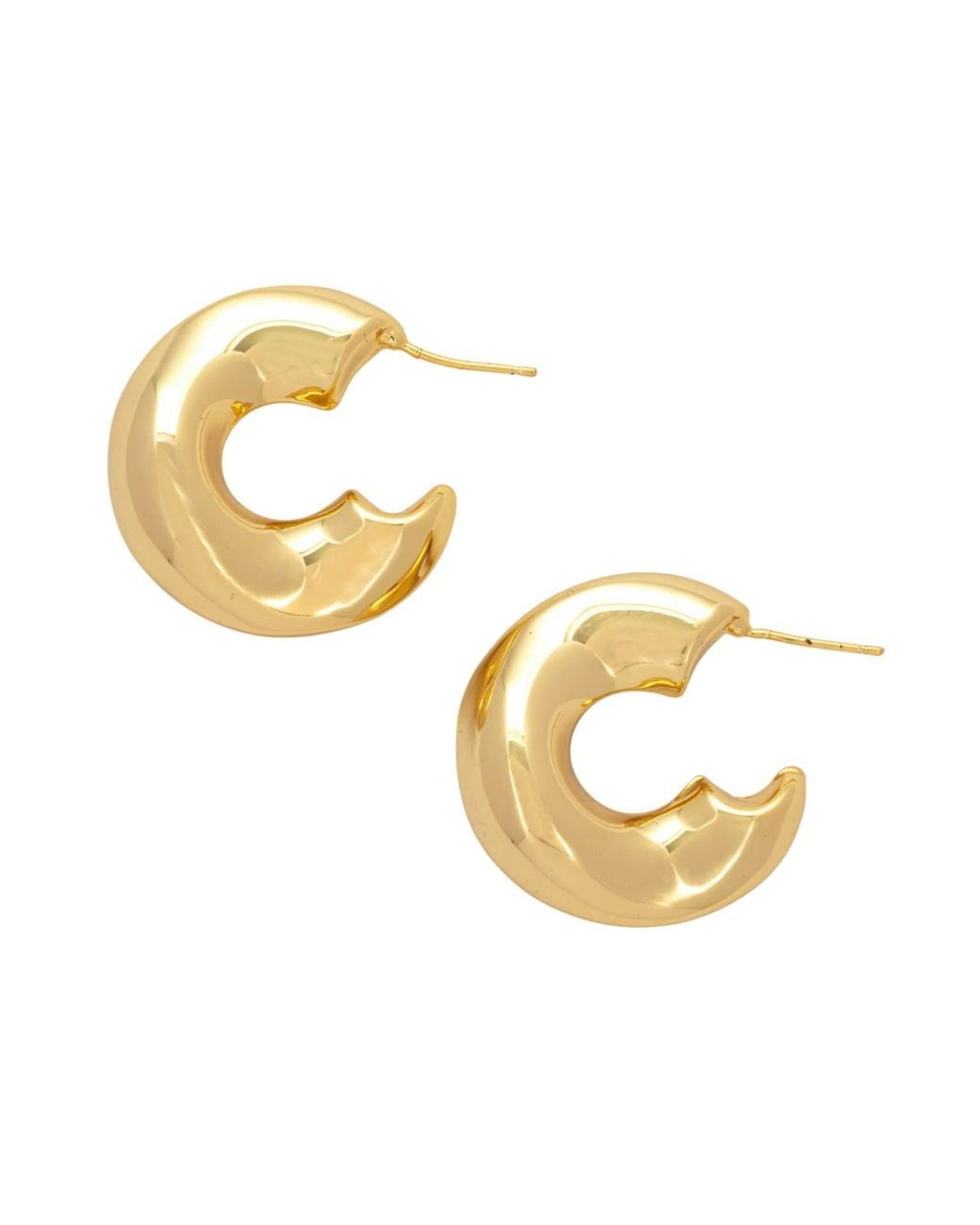 Uchi and Soto Metallic Nami Wave Hoops