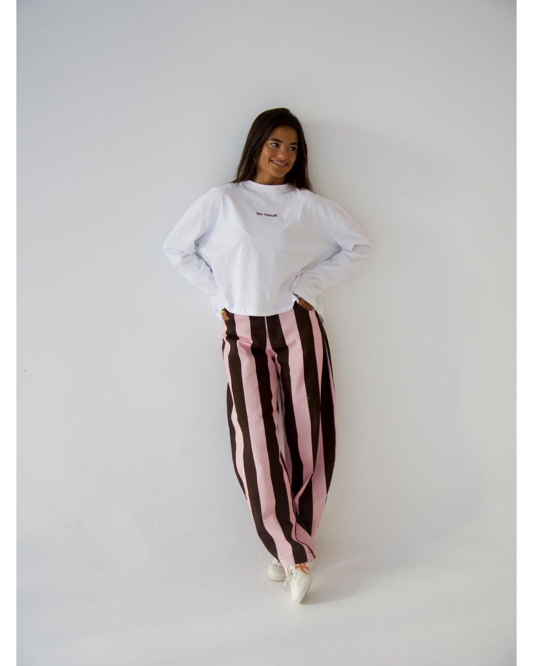 Mind Traveler Red Striped Clarissa Balloon Jeans