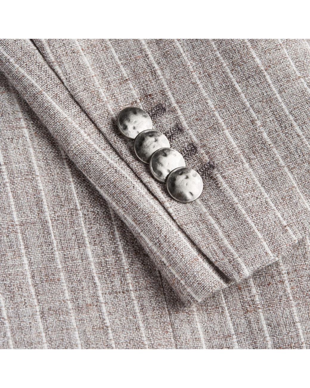 Vulto Gray Neutrals Silk Linen Jacket