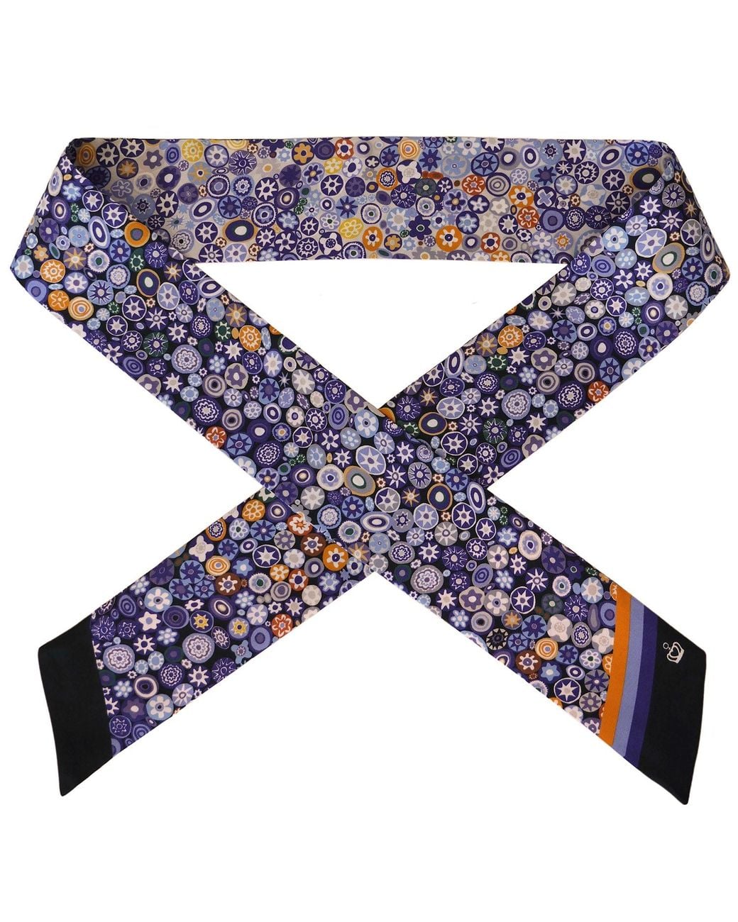 Kueen Blue Silk Scarf