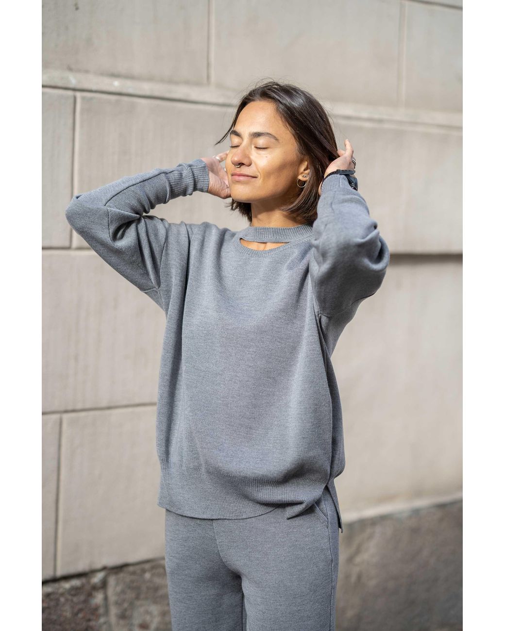 SALANIDA Gray Ora & Rotondo 100% Merino Co-Ord