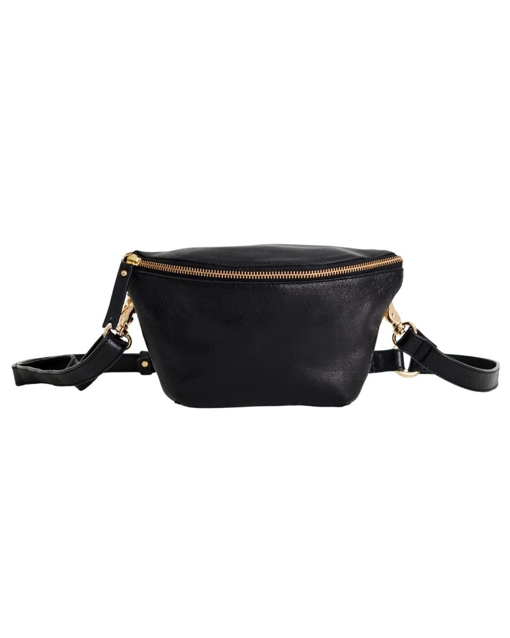 VIDA VIDA Black Luxury Leather Sling Bum Bag