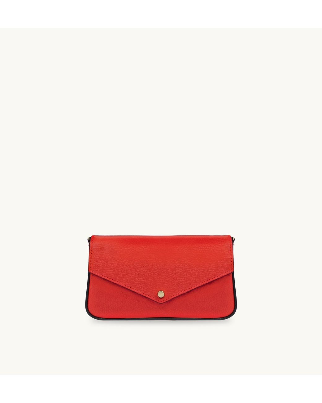 Apatchy London Red The Munro Scarlet Leather Shoulder Bag