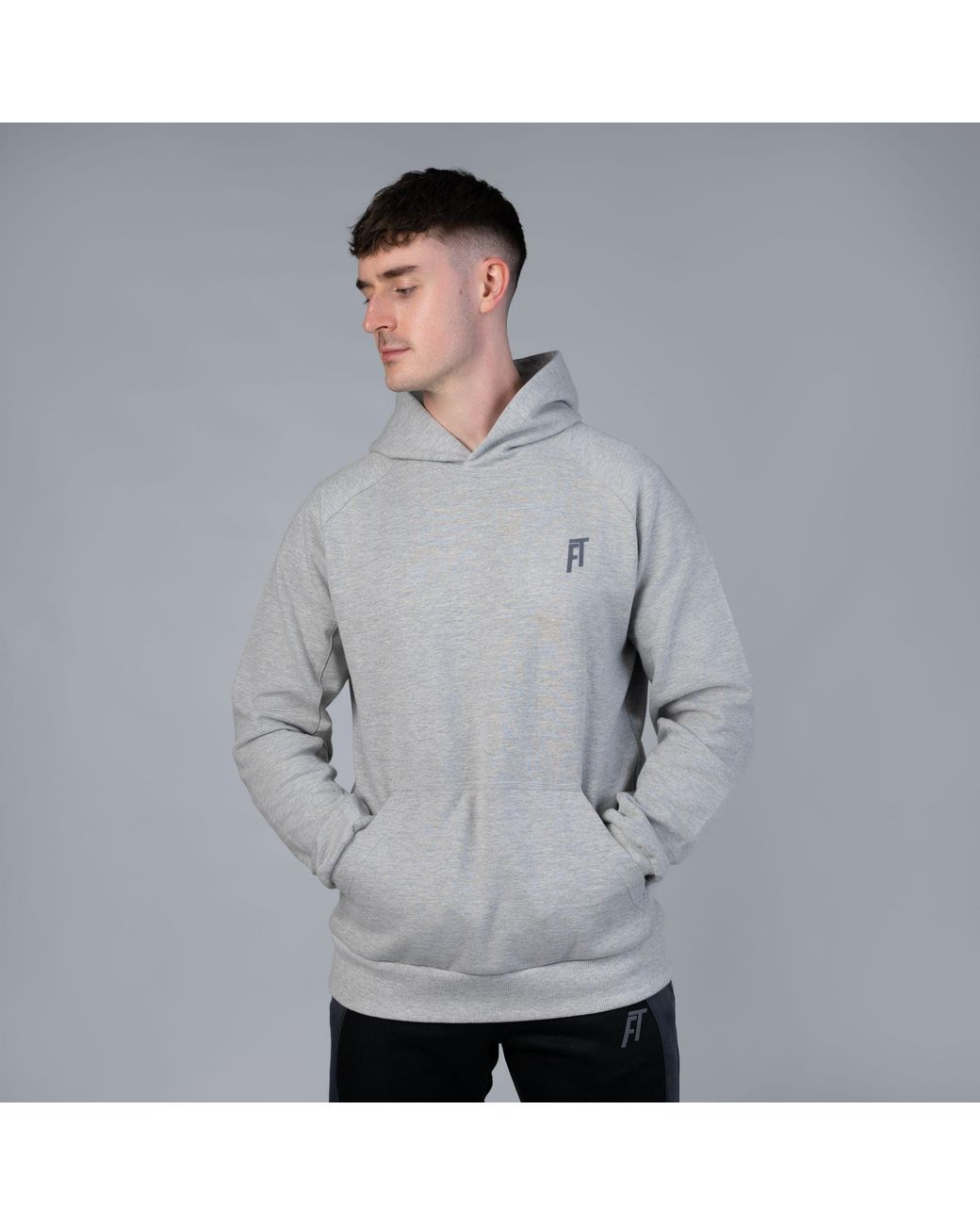 Foster Taylor Gray Sports Double Interlock Hoody for men