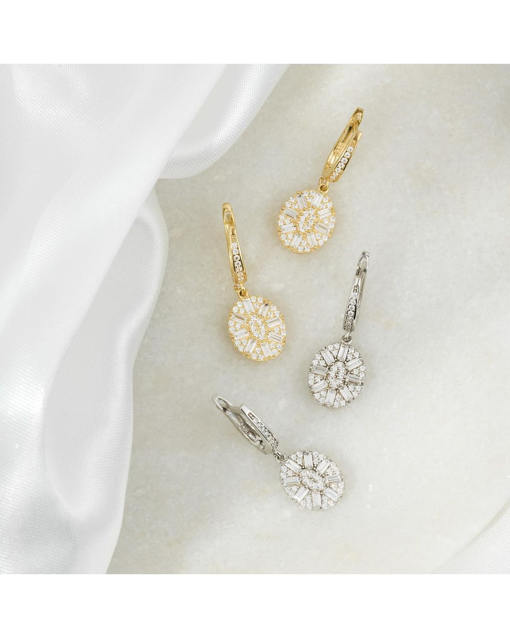 Ballinger Jewellery Metallic Uptown Oval Drop Earrings