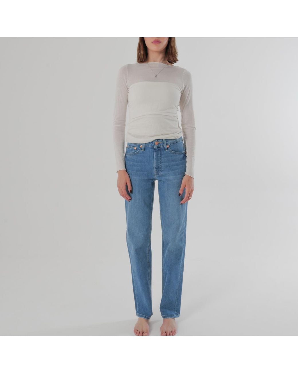 Her & Glory Blue Mary Slim Straight Leg