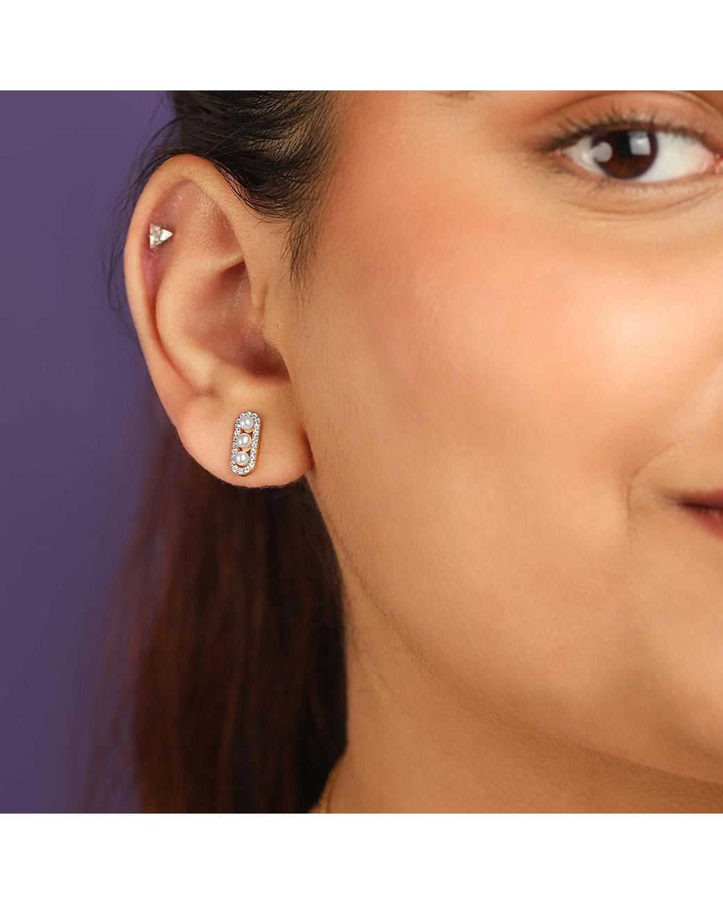 The Jewelz Metallic Pearl Song Studs-Earrings