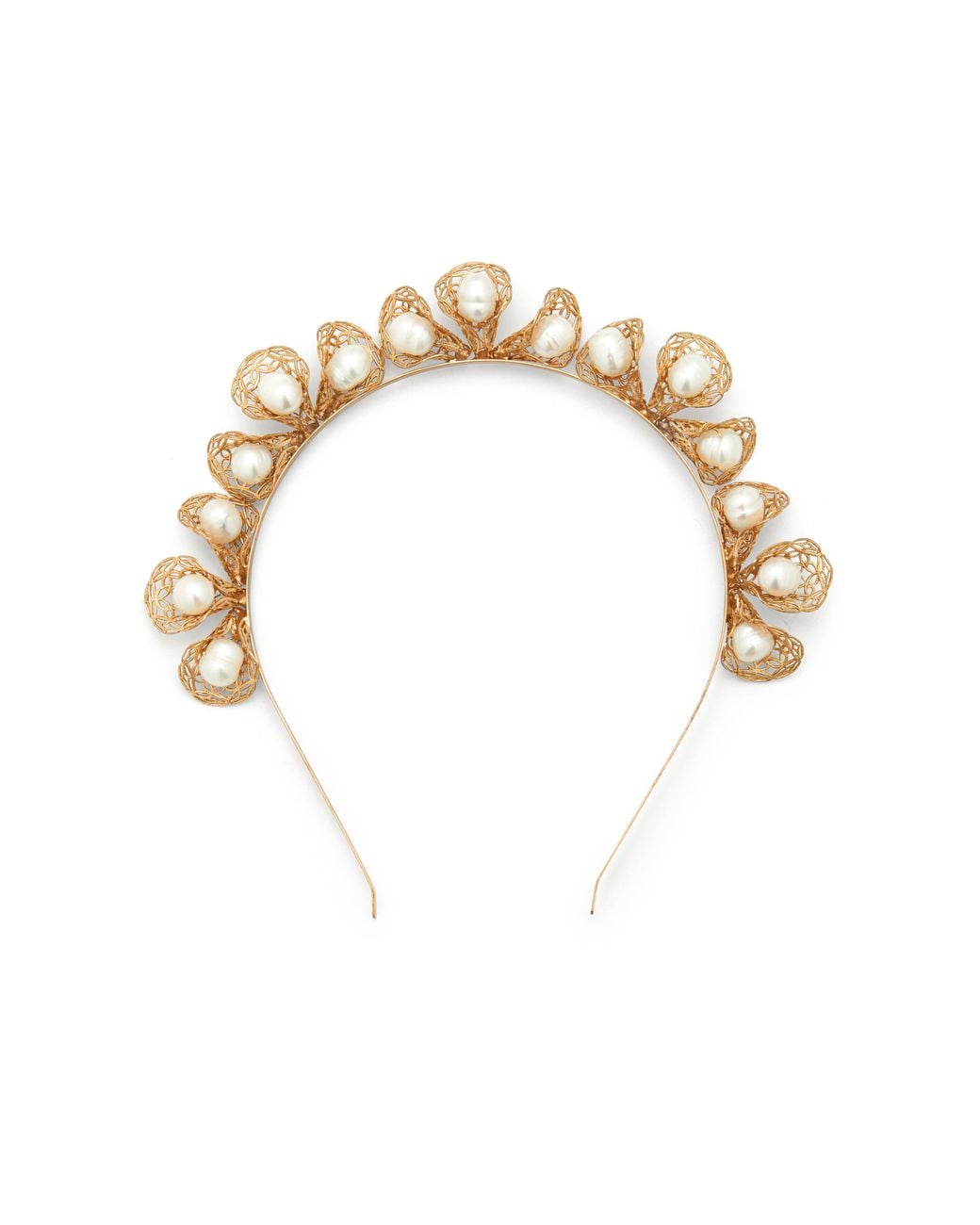Stephanie Browne Australia Metallic Baroque Pearl Headband