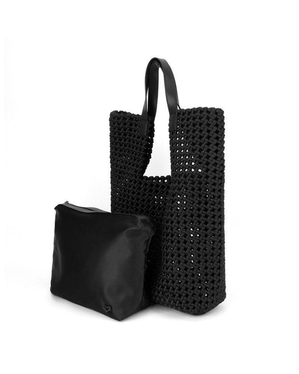 Prenelove Black Eston Woven Hand-Knotted Tote
