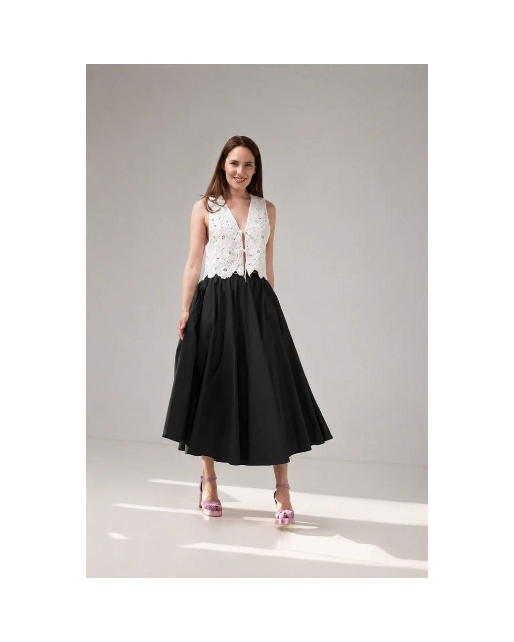 IZABELA MANDOIU Black Midi Skirt