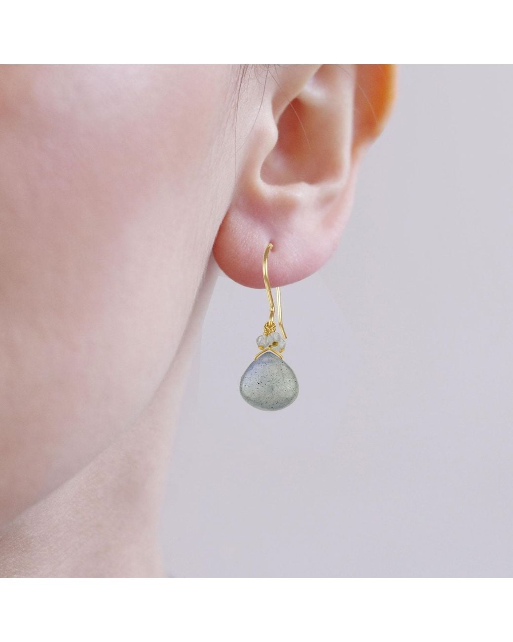 MOUNIR LONDON Blue Labradorite Cluster Drop Earrings