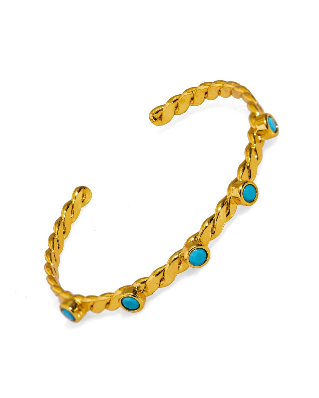 Ebru Jewelry Metallic Twisted & Dainty Cuff Bracelet