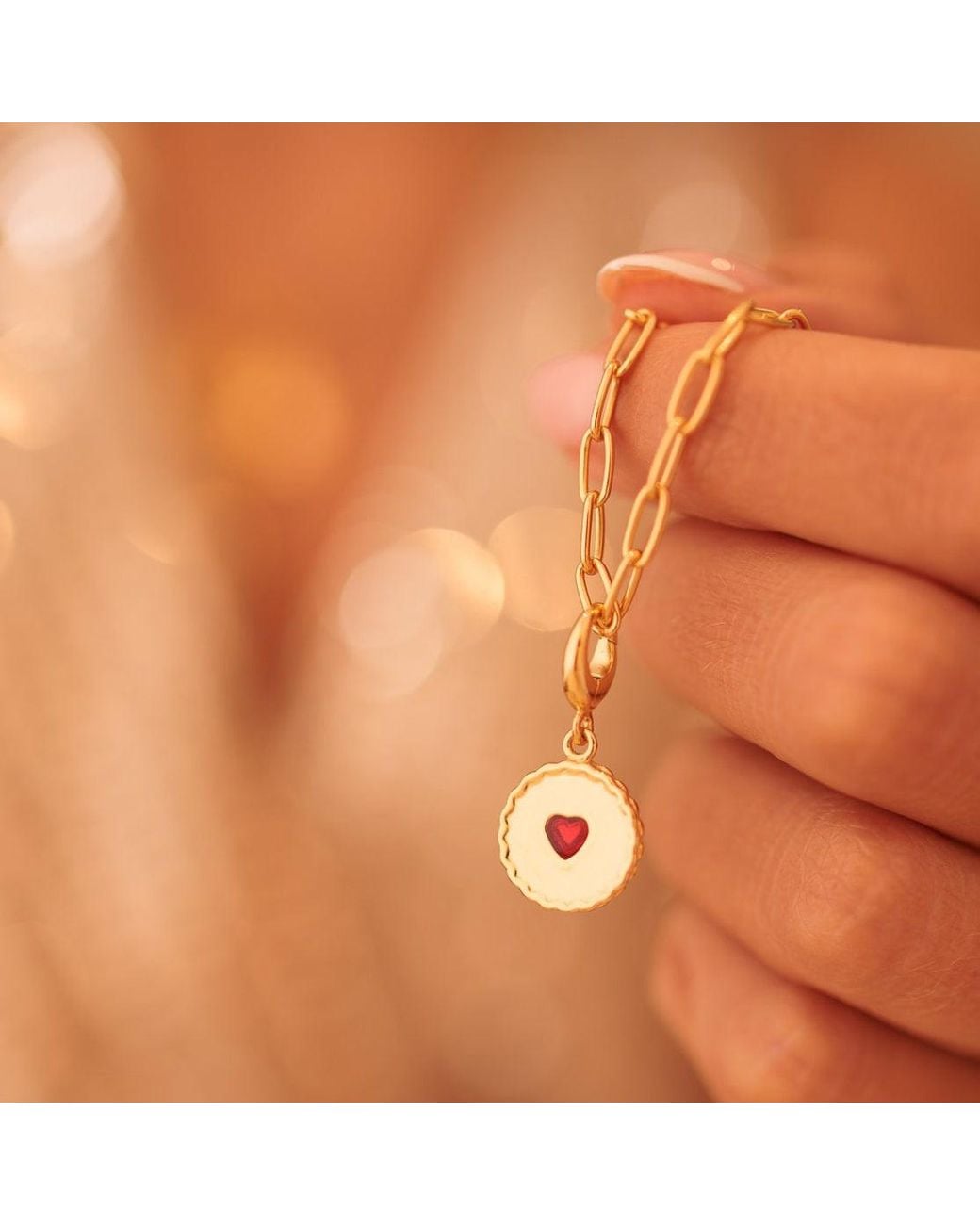 Lily Charmed Metallic Plated Jammie Dodger Charm