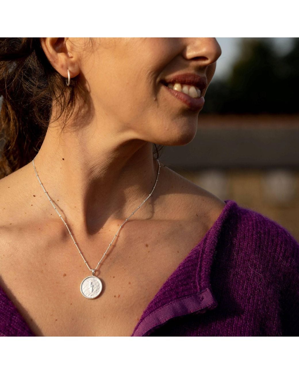 Claire Hill Designs Metallic Hope Shorthand Coin Necklace