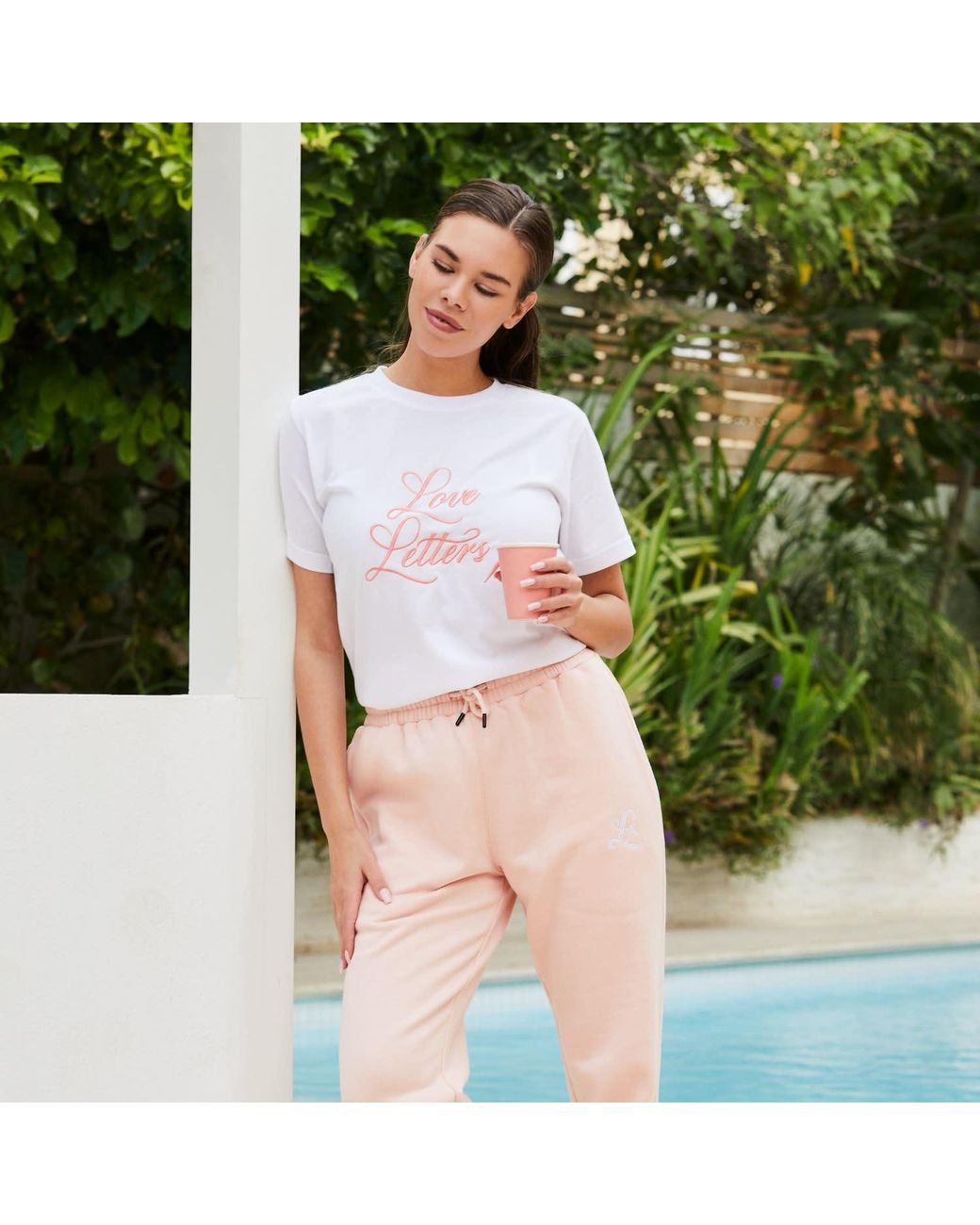 Love Letters X White Embroidered T-Shirt