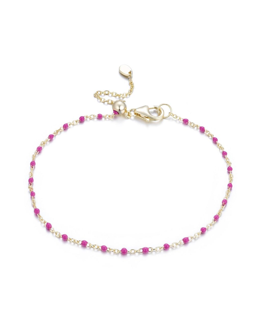 KAMARIA Metallic Enamel Beaded Chain Bracelet