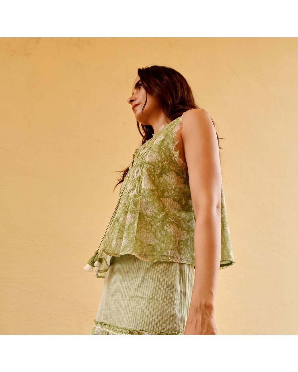 Liminal Green Lola Blouse