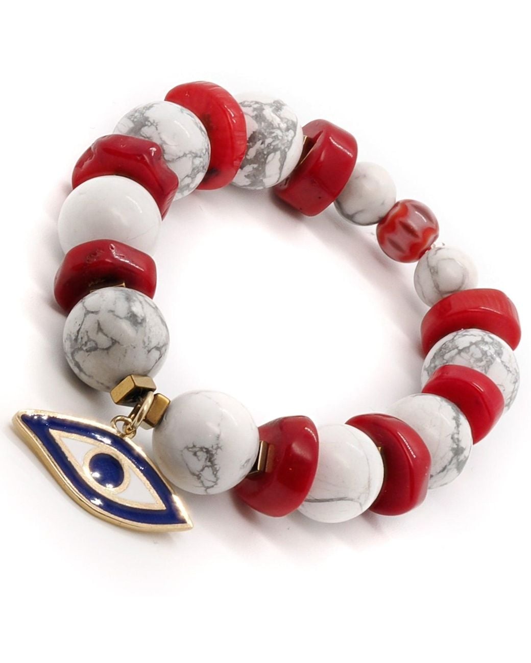 Ebru Jewelry Red Spiritual Beads Evil Eye Bracelet