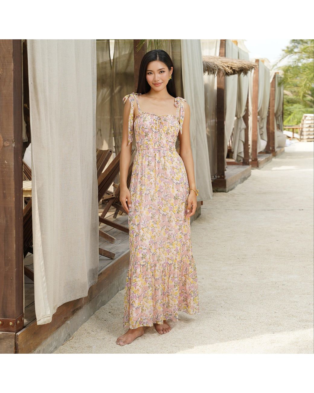 Yumi Kim Natural Neva Blush Maxi Dress