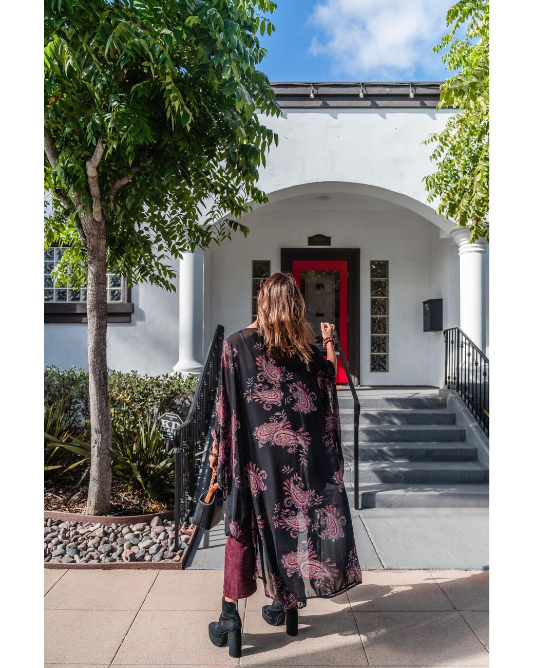 Jennafer Grace Black Vera Paisley Kimono