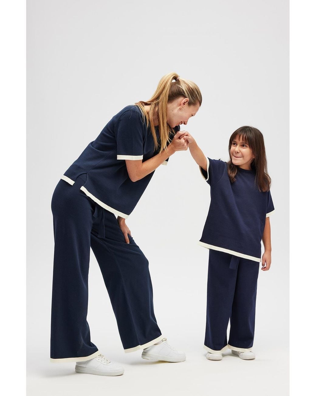 Peraluna Blue Rumi Waistbanded Knit Trousers