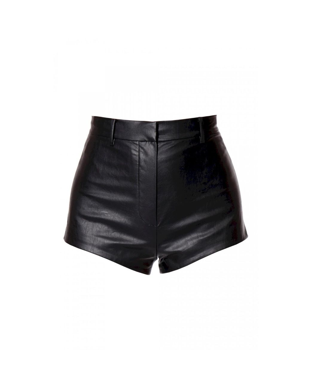 AGGI by HALEWSKI Black Cori Vegan Leather Shorts