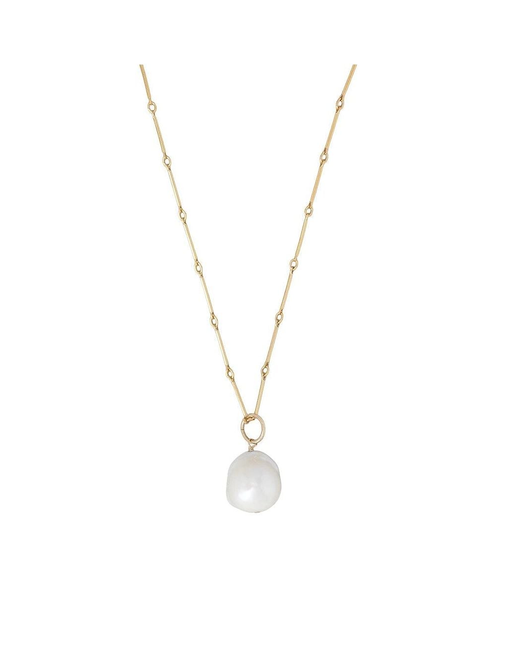 Becket + Quill White Baroque Pearl Charm