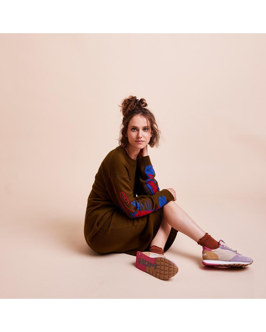 Maison Wanda Green Lobster Dress