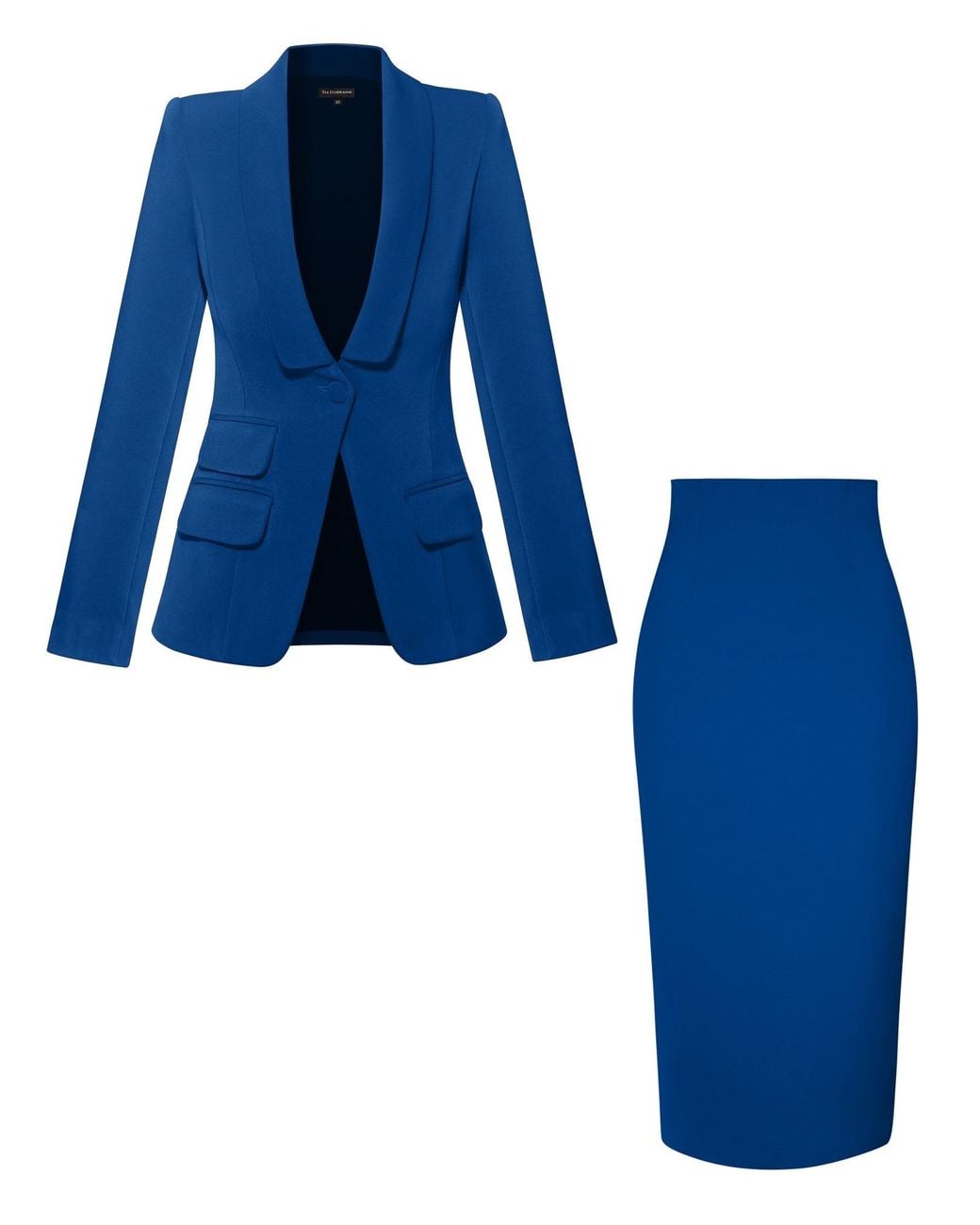 Tia Dorraine Blue Vision Tailored Blazer & Skirt Suit