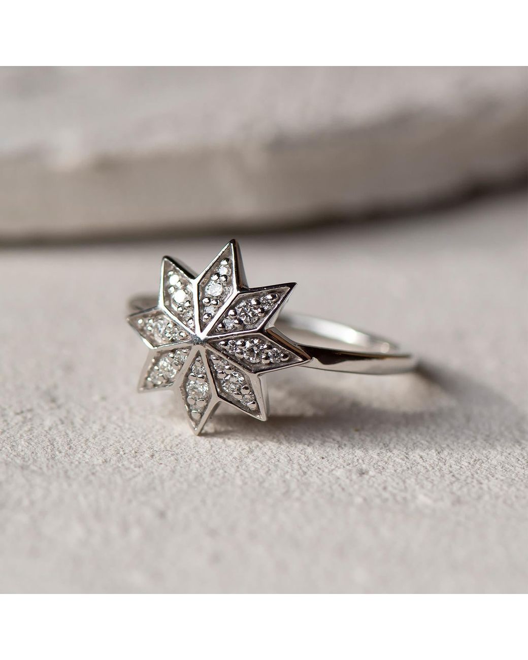 Zoe & Morgan White Lakshmi Ring Diamond
