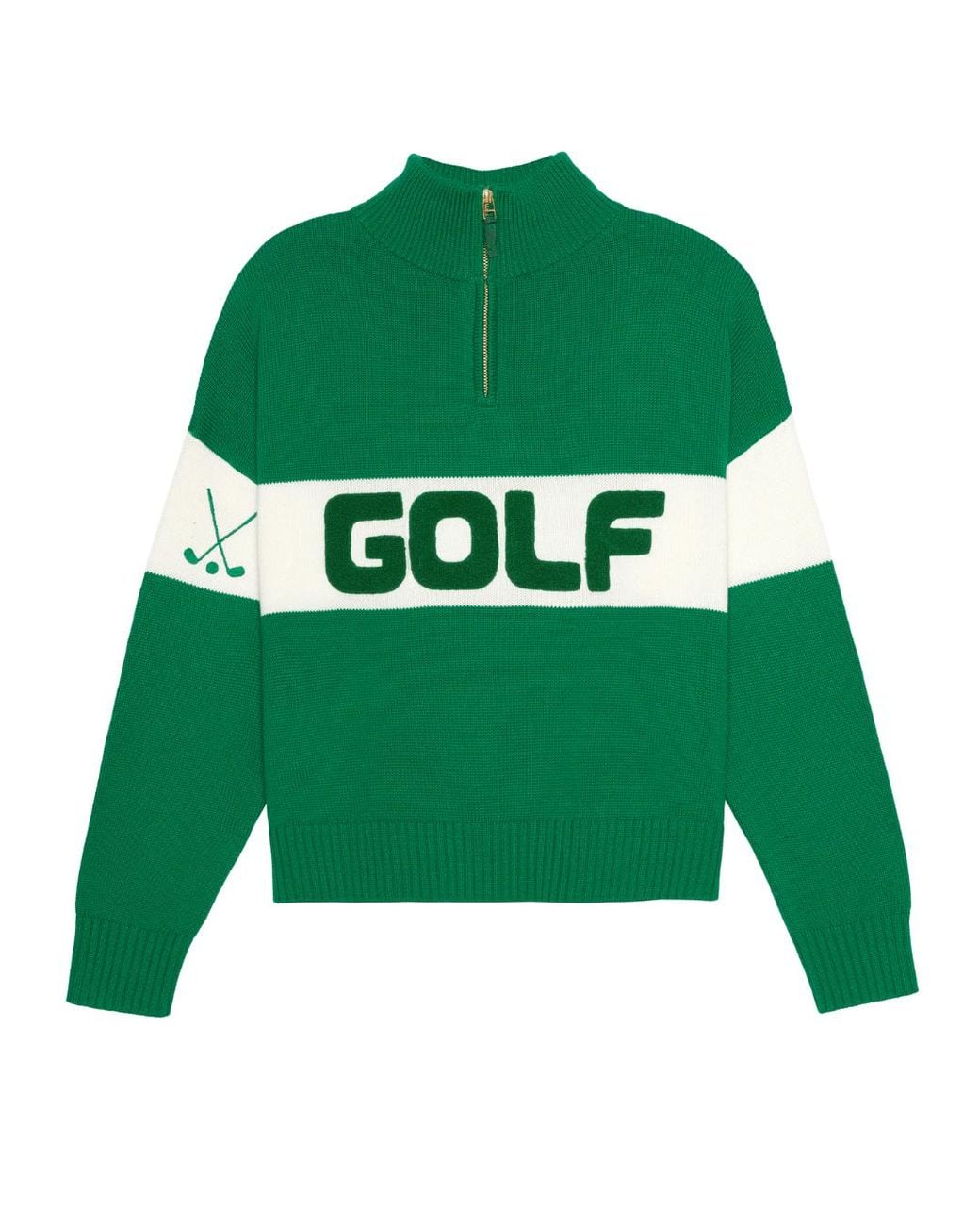 Ellsworth & Ivey Green Madison Quarter Zip Sweater