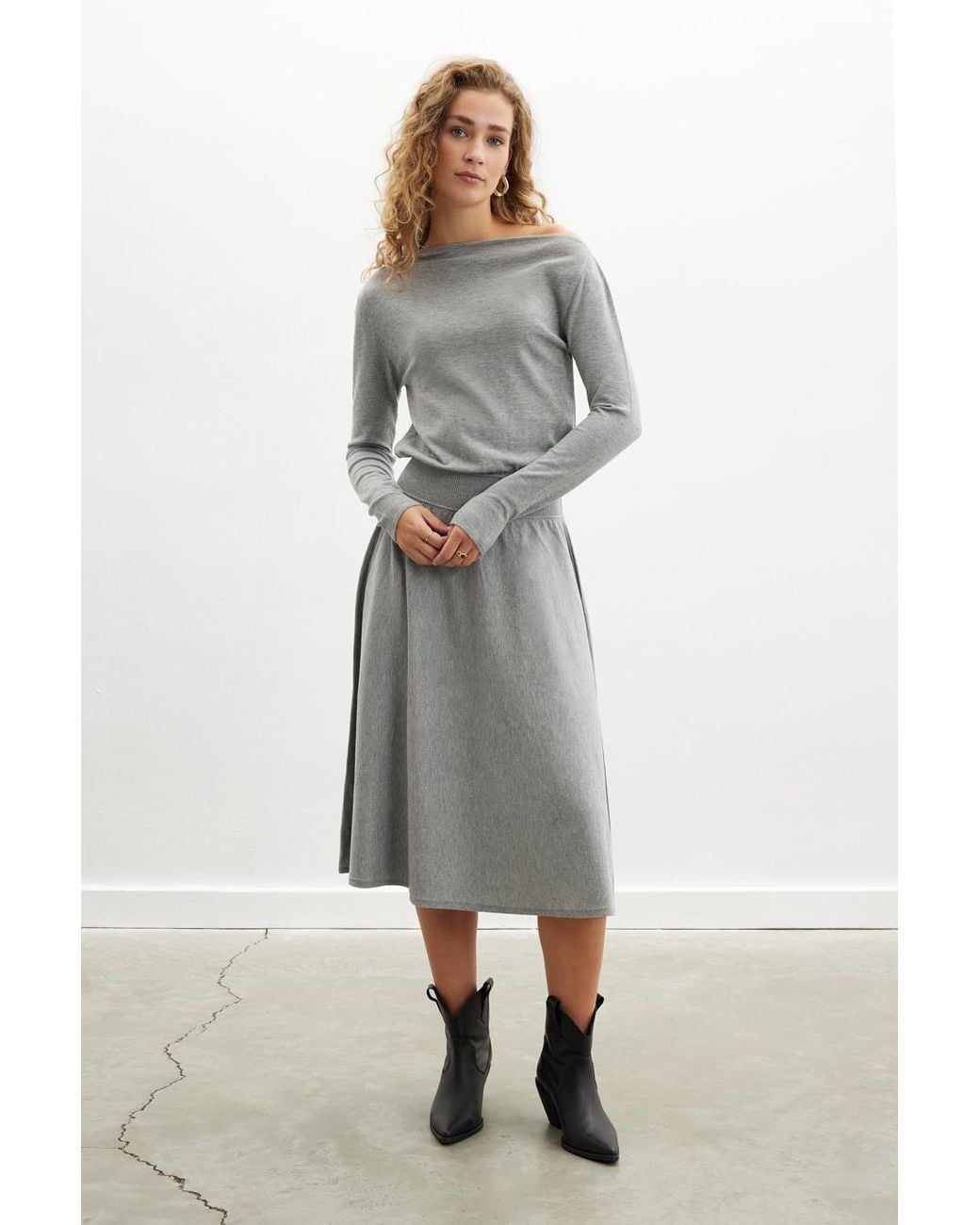 Peraluna Gray Mayfair Knit Dress