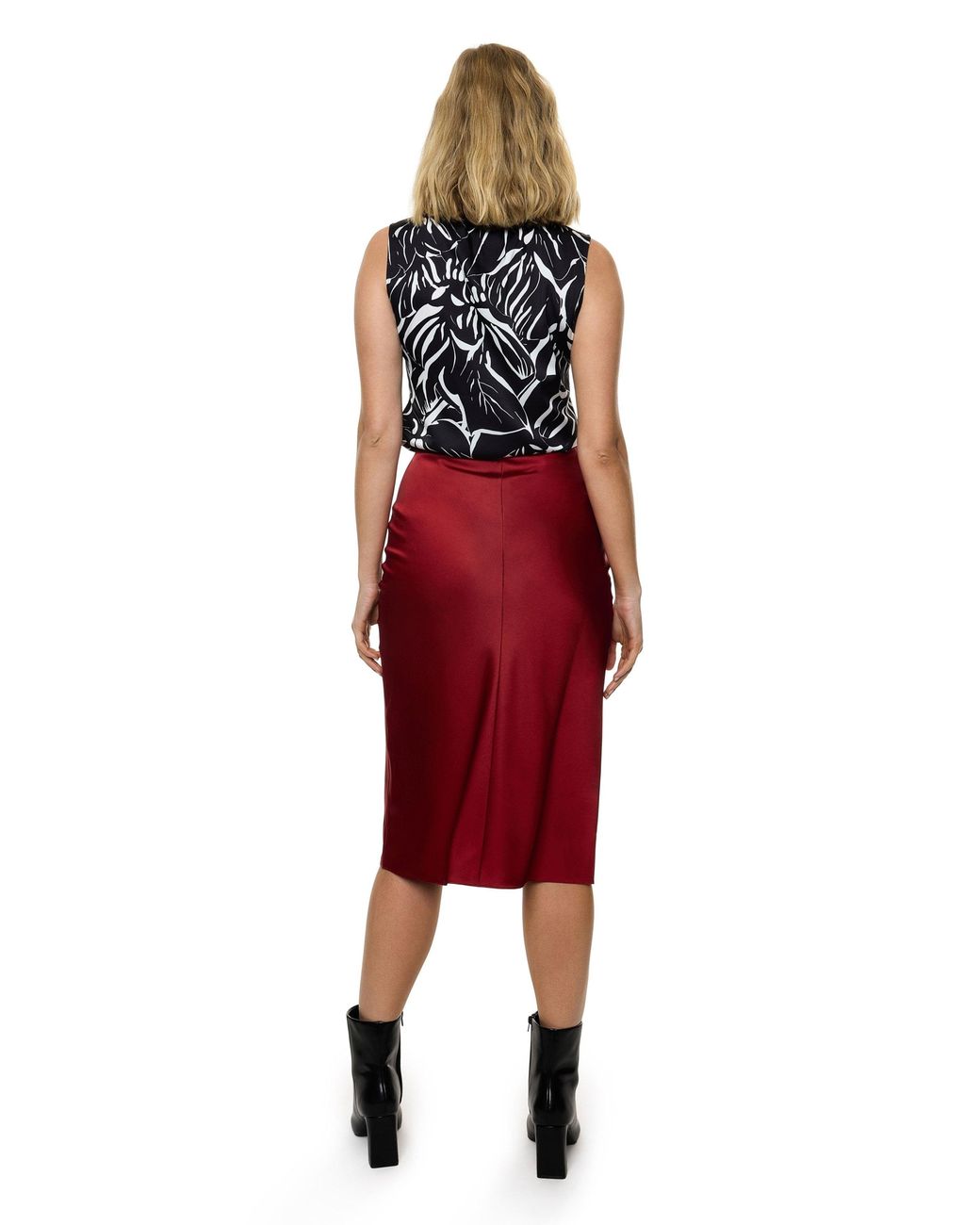 Carloslines Red Bias Skirt